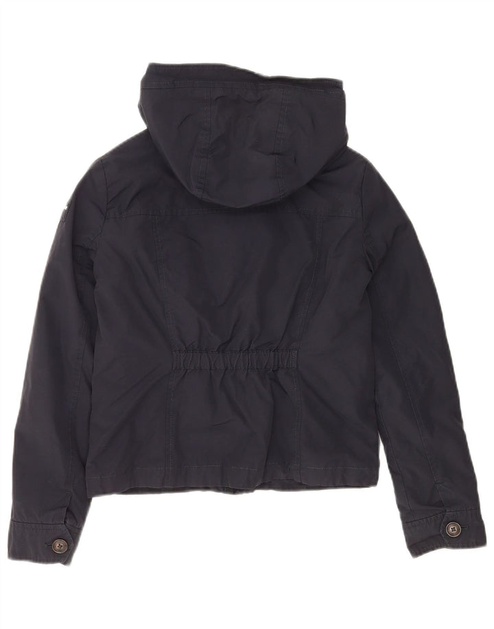 ABERCROMBIE & FITCH Chaqueta bomber con capucha para niñas 11-12 años Grande Azul marino