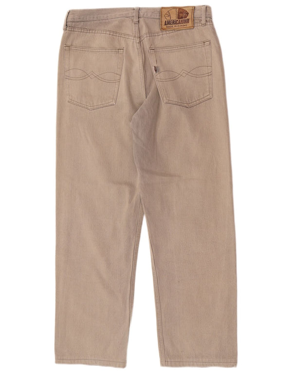 Americanino Vaqueros Rectos Para Hombre W34 L29 Algodón Gris