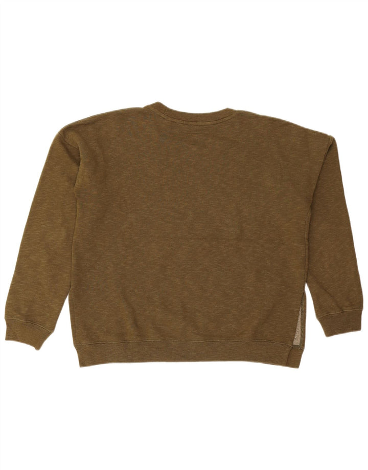 JACK WILLS Sudadera extragrande para mujer, talla 10, algodón caqui pequeño