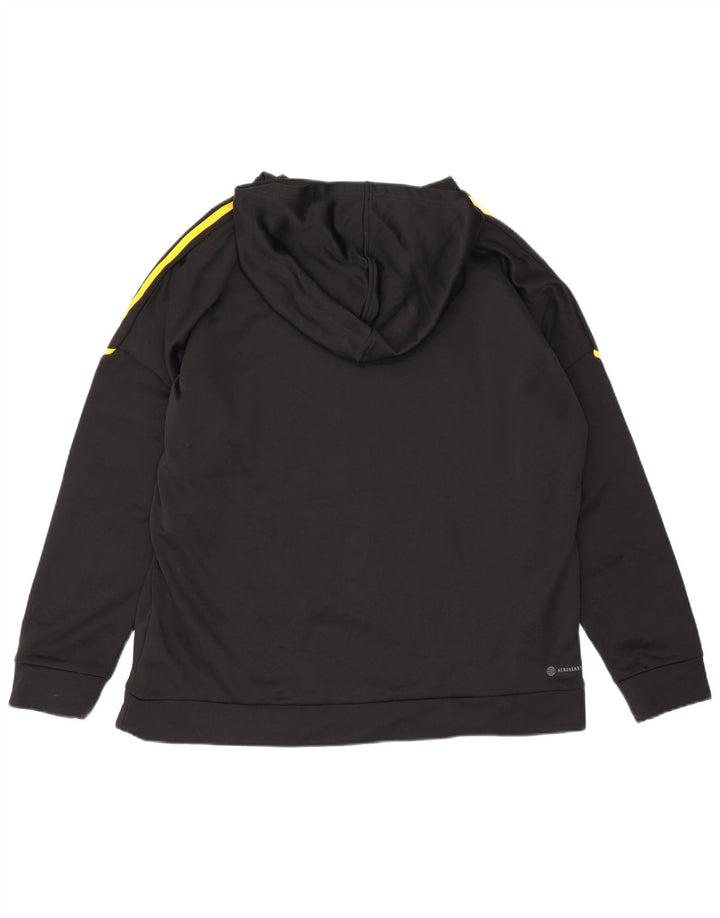 Adidas Sudadera con capucha gráfica para hombre XL Poliéster negro