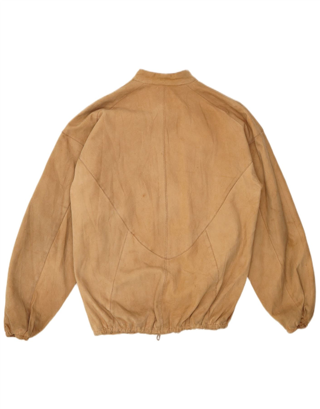 VINTAGE Chaqueta bomber de ante para hombre Reino Unido 38 Beige medio