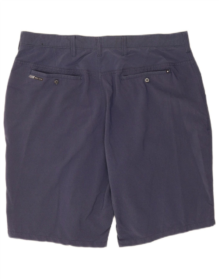 Hurley Pantalones cortos chinos para hombre W36 Large Nylon azul marino