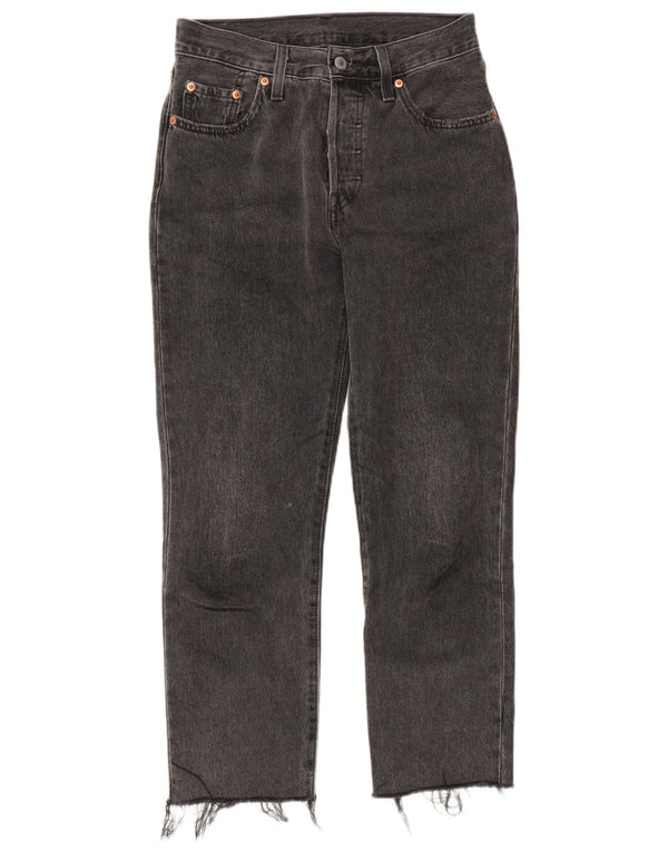 Levi's Vaqueros Rectos De Tiro Alto 501 Para Mujer W25 L26 Algodón Gris