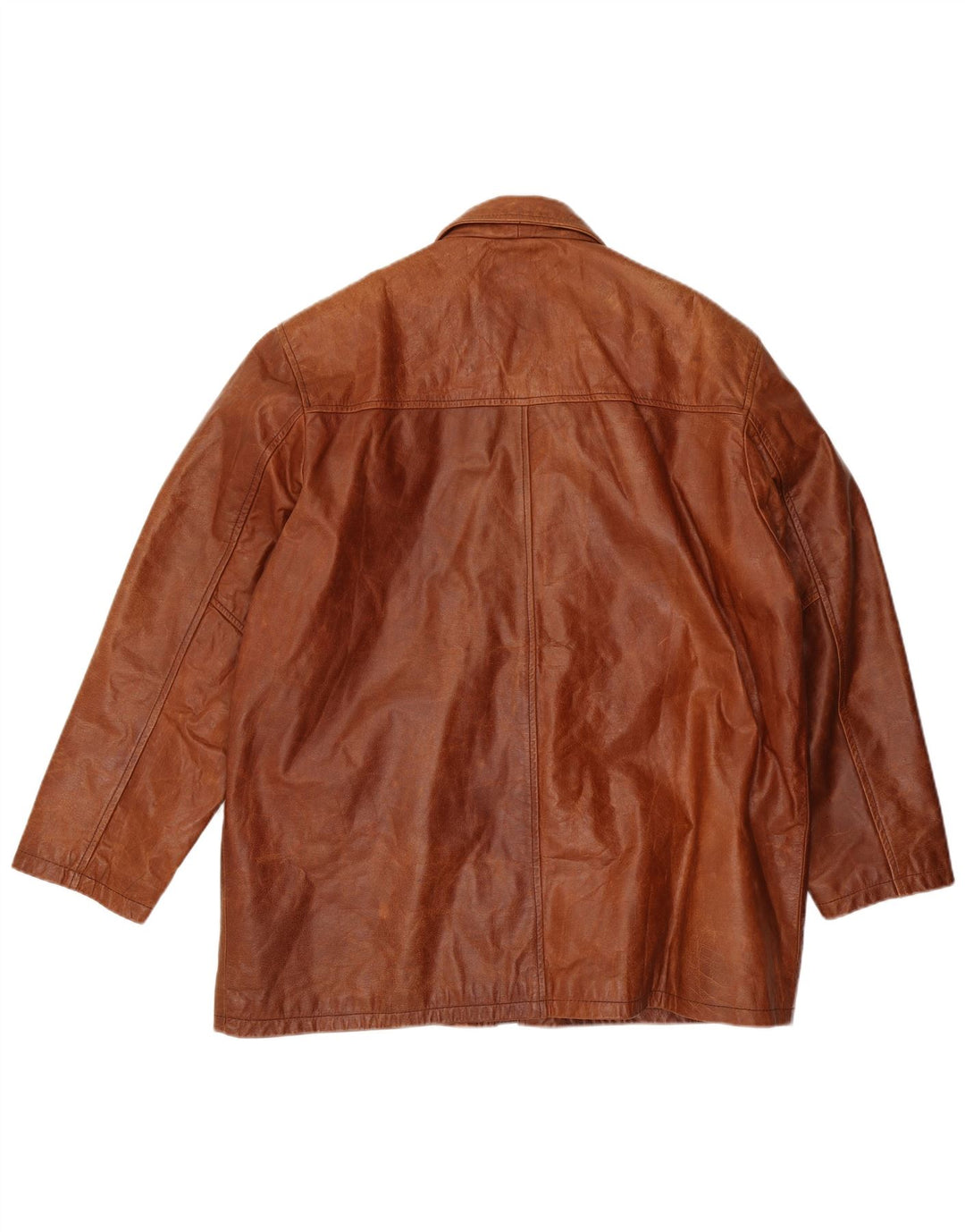 UNION RIVER Chaqueta de cuero para hombre UK 42 XL Cuero marrón