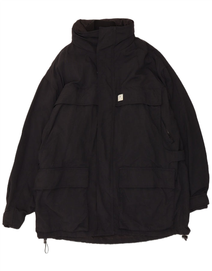 Chaqueta utilitaria vintage para hombre IT 54 2XL Nylon negro