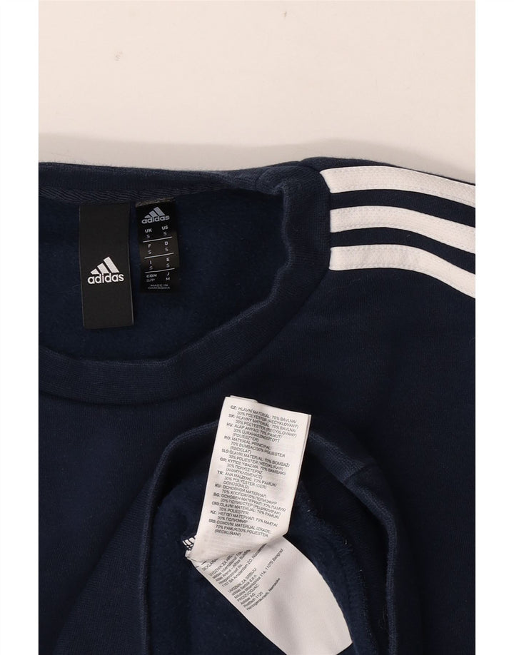 Adidas Hombre Sudadera Jumper Small Azul Marino Algodón