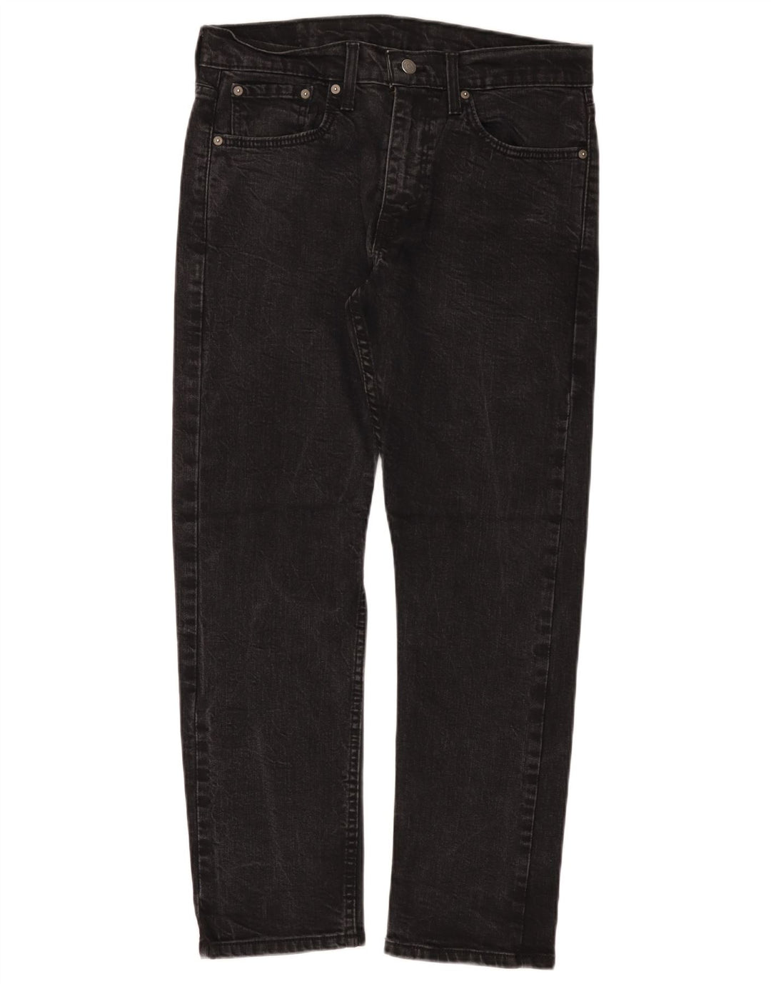 LEVI'S Vaqueros cónicos 502 para hombre W32 L30 Algodón negro