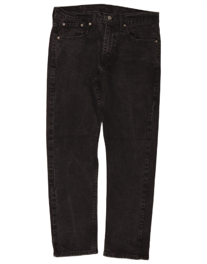 LEVI'S Vaqueros cónicos 502 para hombre W32 L30 Algodón negro