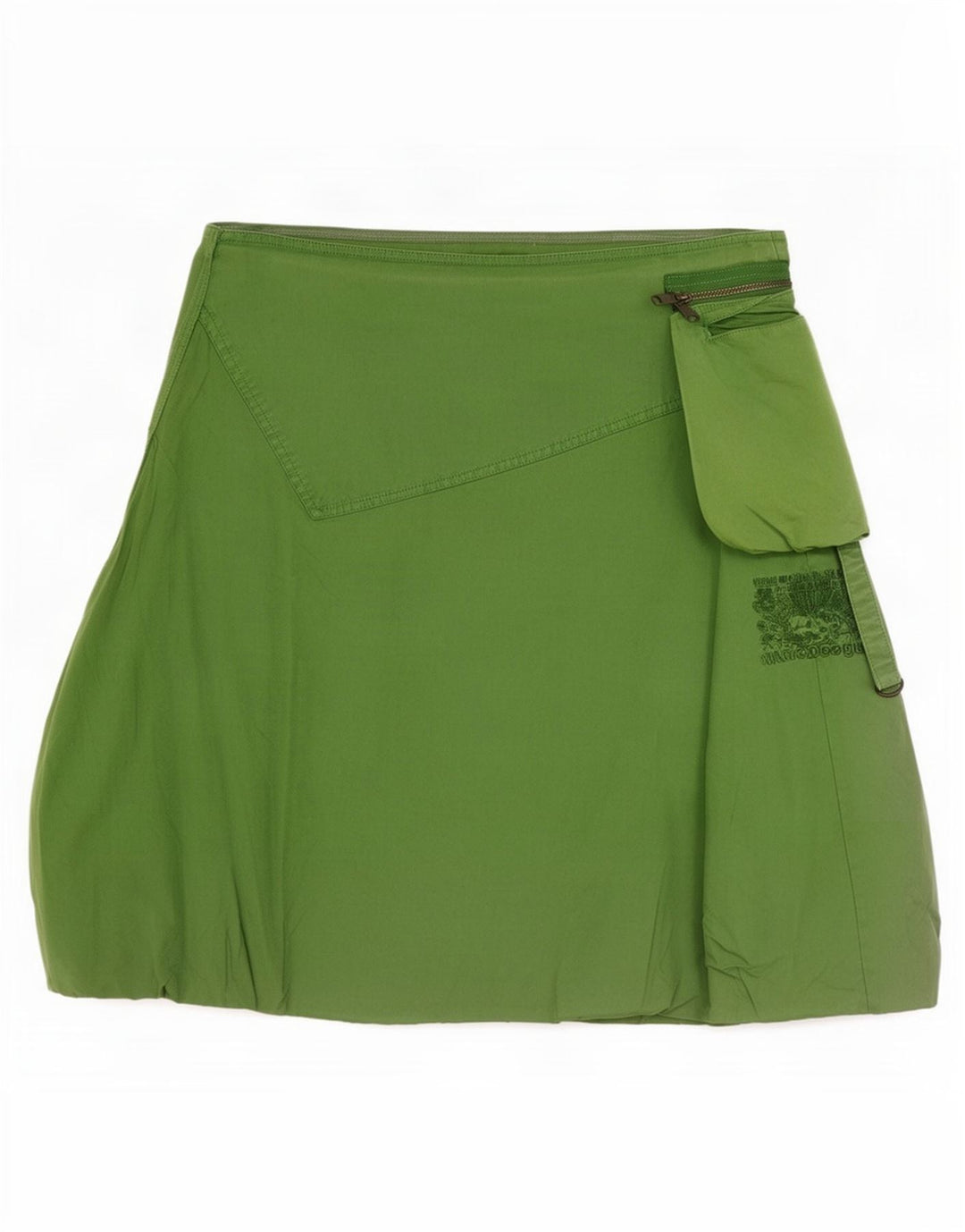 Falda Desigual Mujer Bubble EU 38 Medium W30 Verde