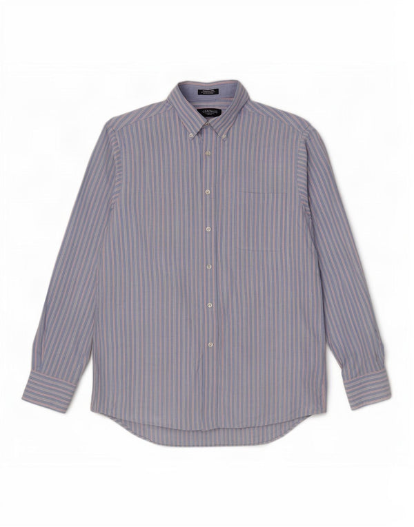 Chaps Camisa de ajuste clásico para hombre, talla 16 1/2, algodón a rayas azules grandes