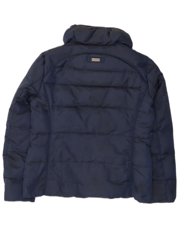 Zara Mujer Chaqueta Acolchada ES 40 XL Nylon Azul Marino