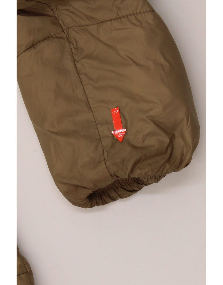 Zara Mens Chaqueta Acolchada Con Capucha UK 36 Small Beige