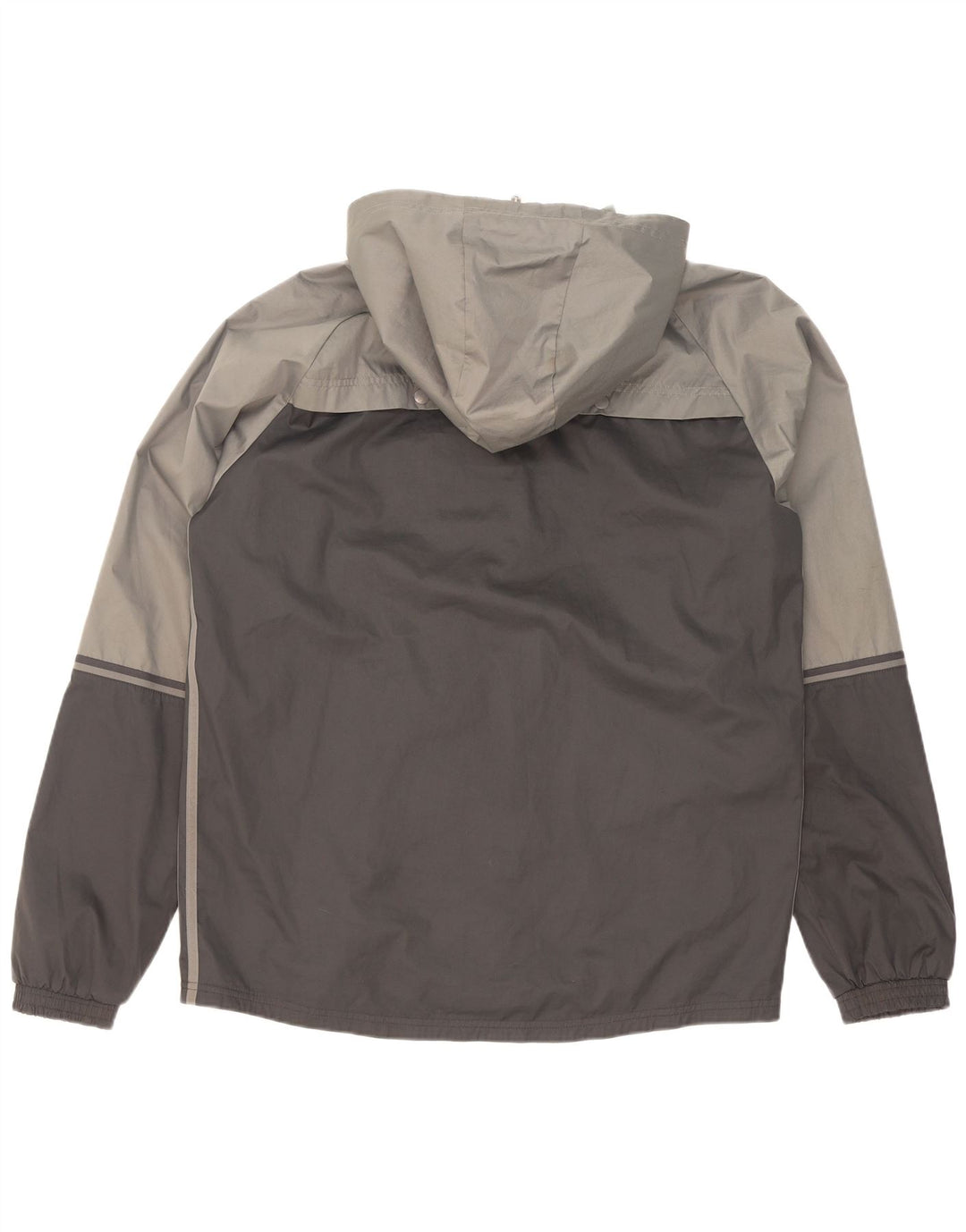 Adidas Chaqueta impermeable con capucha para hombre UK 38 Gris medio Colorblock Poliéster