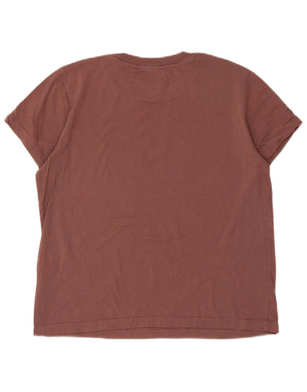 Vans Camiseta gráfica para mujer Top UK 44 Large Marrón Algodón