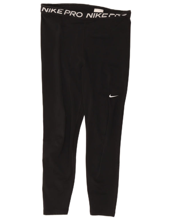 Nike Leggings Dri Fit Crop Graphic para mujer UK 44 Grande Poliéster negro