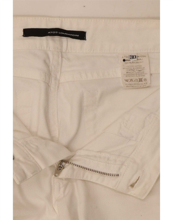 Vaqueros Bootcut Mujer Atos Lombardini W30 L31 Algodón Blanco