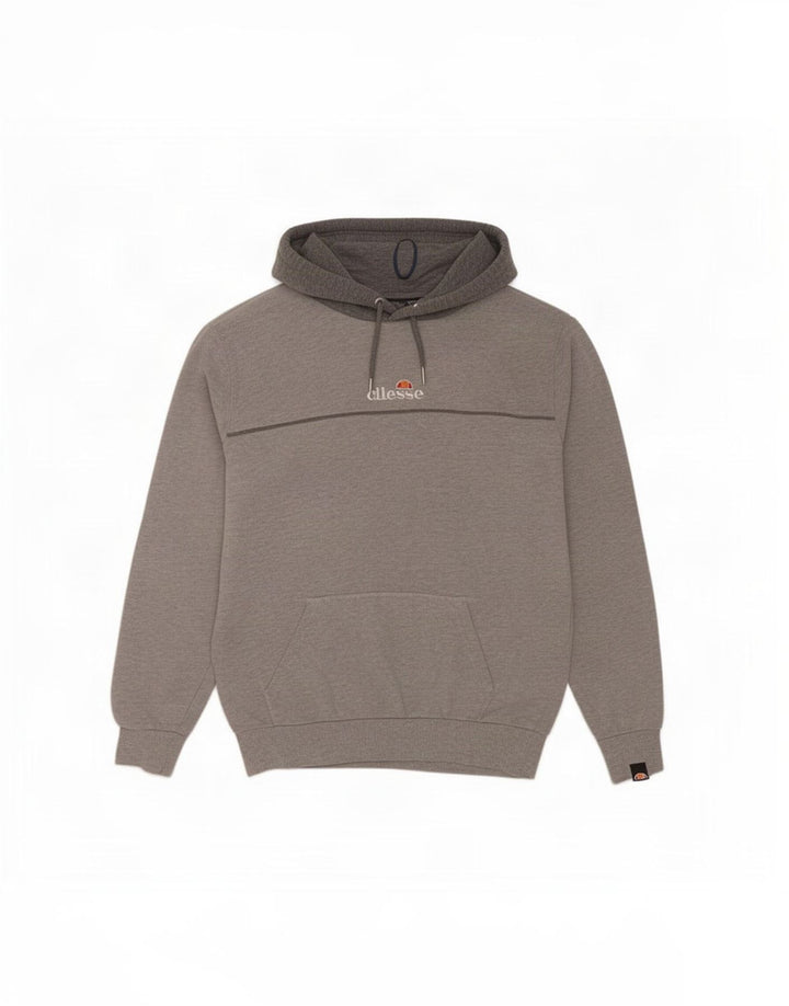 Ellesse Hombre Sudadera Con Capucha Jumper Gris Medio Algodón