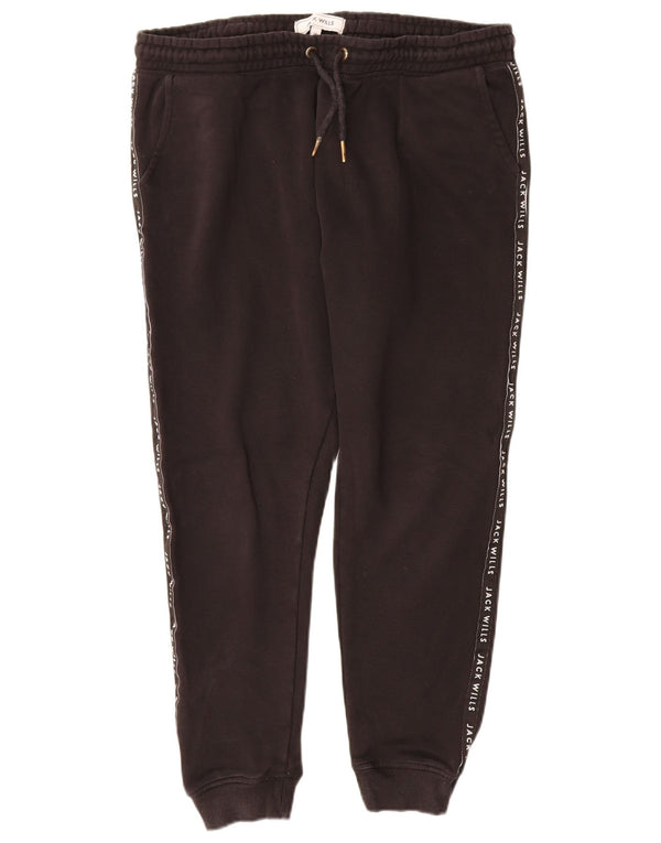 Jack Wills Pantalones de chándal gráficos para Mujer Joggers UK 44 Grande Negro