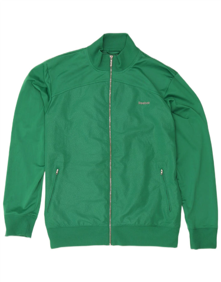 Reebok Hombre Chándal Top Jacket XL Verde Poliéster