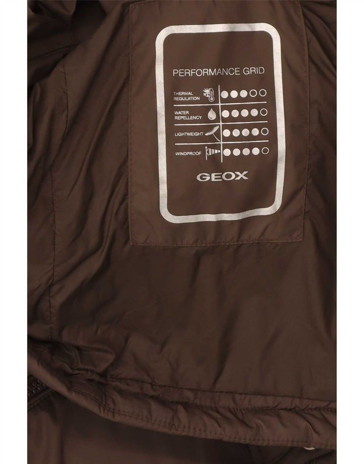 Geox - Chaqueta acolchada de corte regular para hombre, talla 38, color marrón medio
