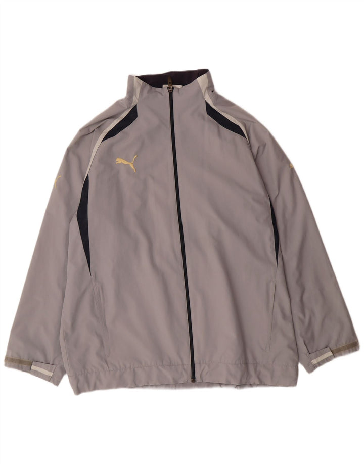 PUMA Mens Tracksuit Top Jacket Large Grey Colourblock