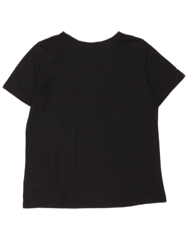 Nike Camiseta gráfica para mujer Top UK 44 Mediano Negro Poliéster