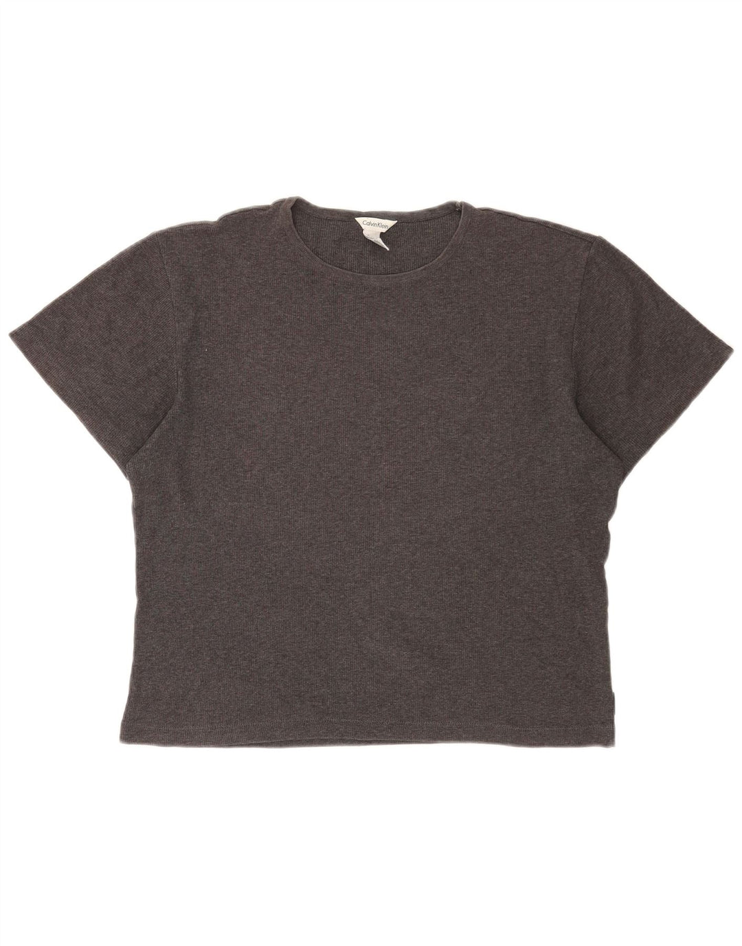CALVIN KLEIN Camiseta Oversize para Mujer Reino Unido 14 Mediana Gris Algodón