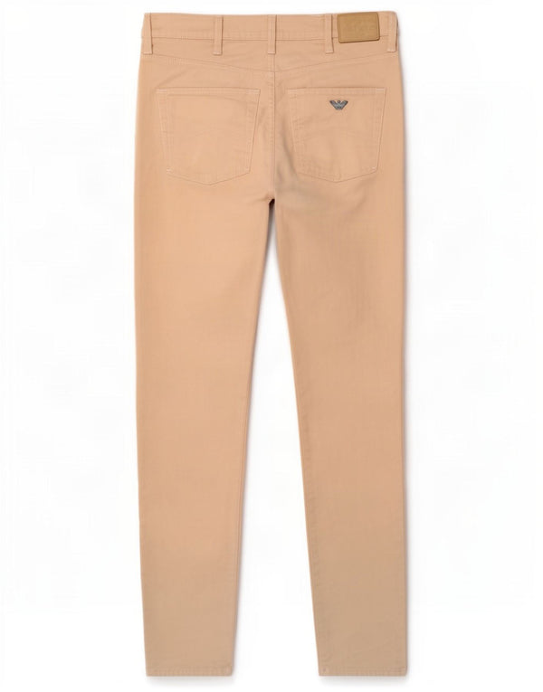 Armani Mens Skinny Casual Trousers W34 L32 Beige