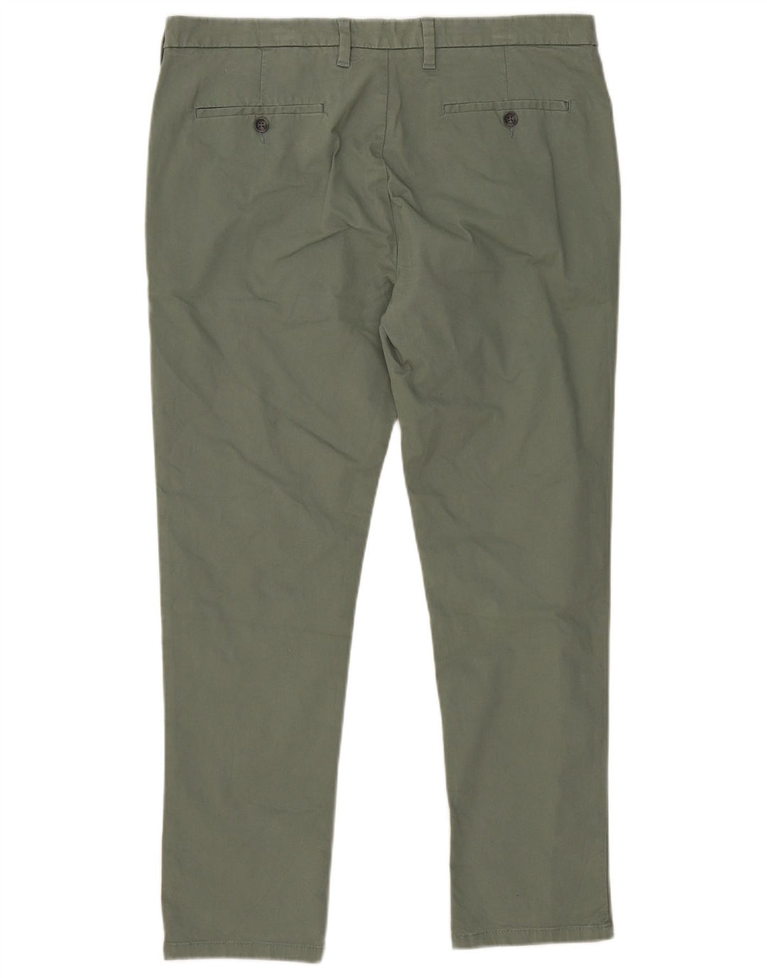 MARKS & SPENCER Pantalones chinos ajustados para hombre W36 L29 Algodón verde