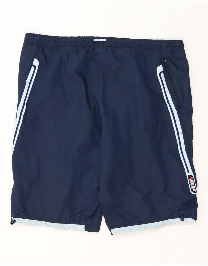 Pantalones cortos deportivos NIKE para hombre, talla grande, poliéster azul marino