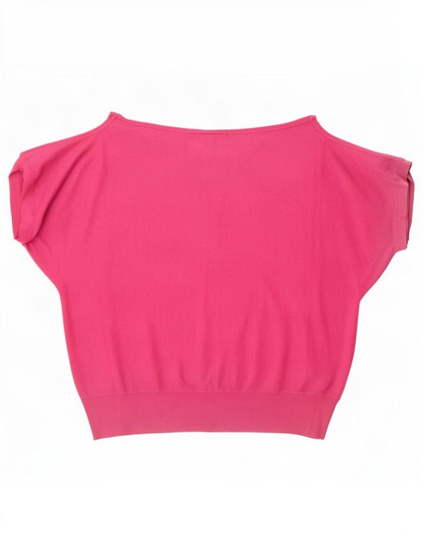 Marks & Spencer Blusa Lash Batwing para Mujer UK 22 3XL Viscosa Rosa