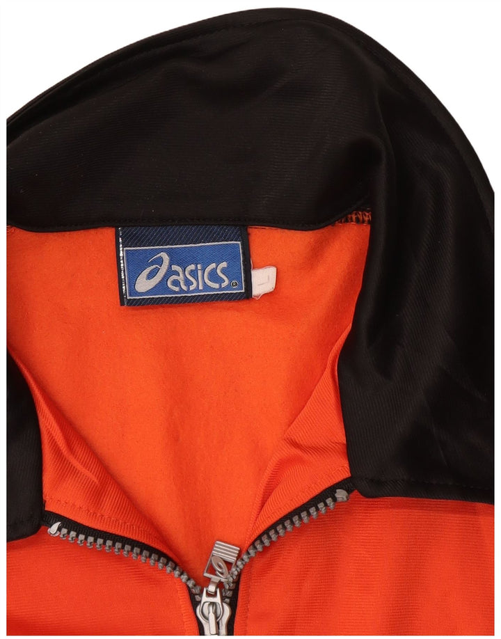 Asics - Chaqueta de chándal gráfica para mujer, talla 40, talla grande, color naranja