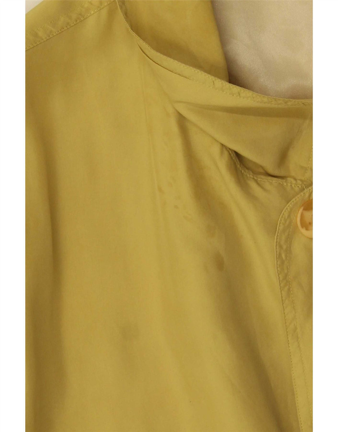 Vintage hombres chaqueta utilitaria Reino Unido 44 2XL seda amarilla