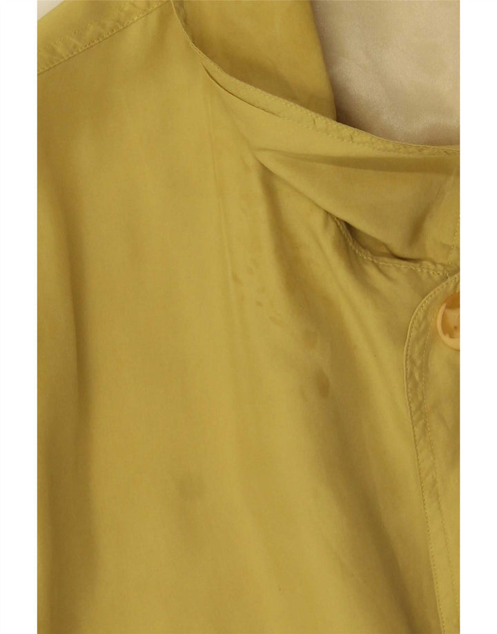 Vintage hombres chaqueta utilitaria Reino Unido 44 2XL seda amarilla