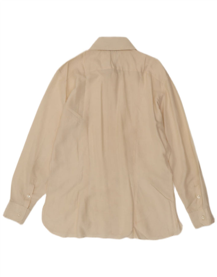 Camisa GORENA Hombre Talla 40 Mediana Seda Beige
