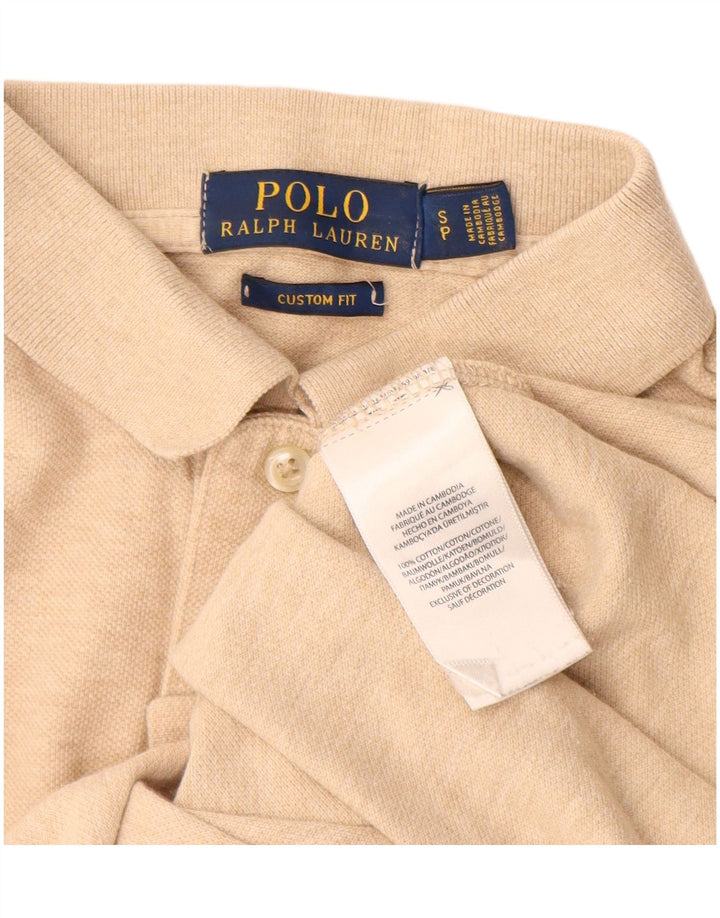 POLO RALPH LAUREN Polo de ajuste personalizado para hombre pequeño algodón beige