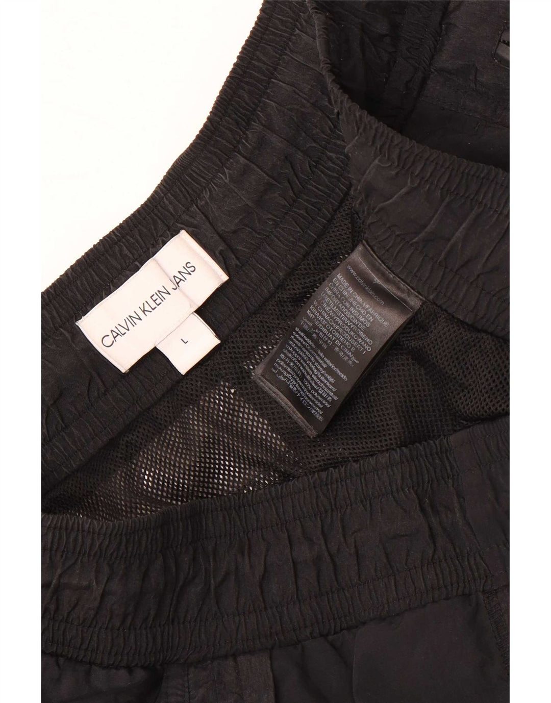 Calvin Klein Hombre Pantalones De Chándal Joggers Large Poliamida Negro