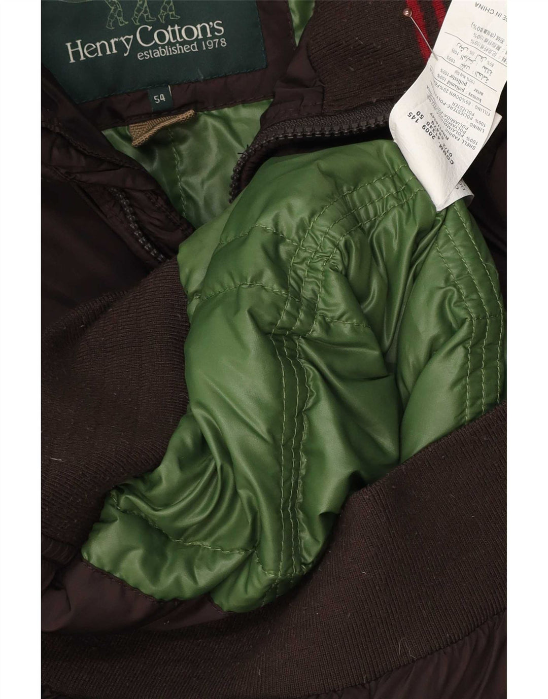 Henry Cottons Chaqueta acolchada para hombre IT 54 2XL Poliamida marrón