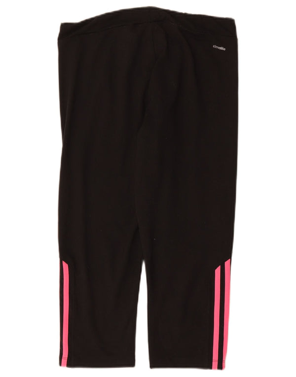 Adidas Mujer Climalite Capri Leggings Reino Unido 12/14 Mediano Negro Poliéster