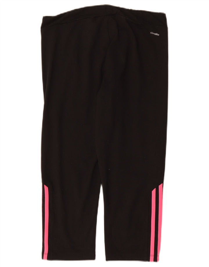 Adidas Mujer Climalite Capri Leggings Reino Unido 12/14 Mediano Negro Poliéster
