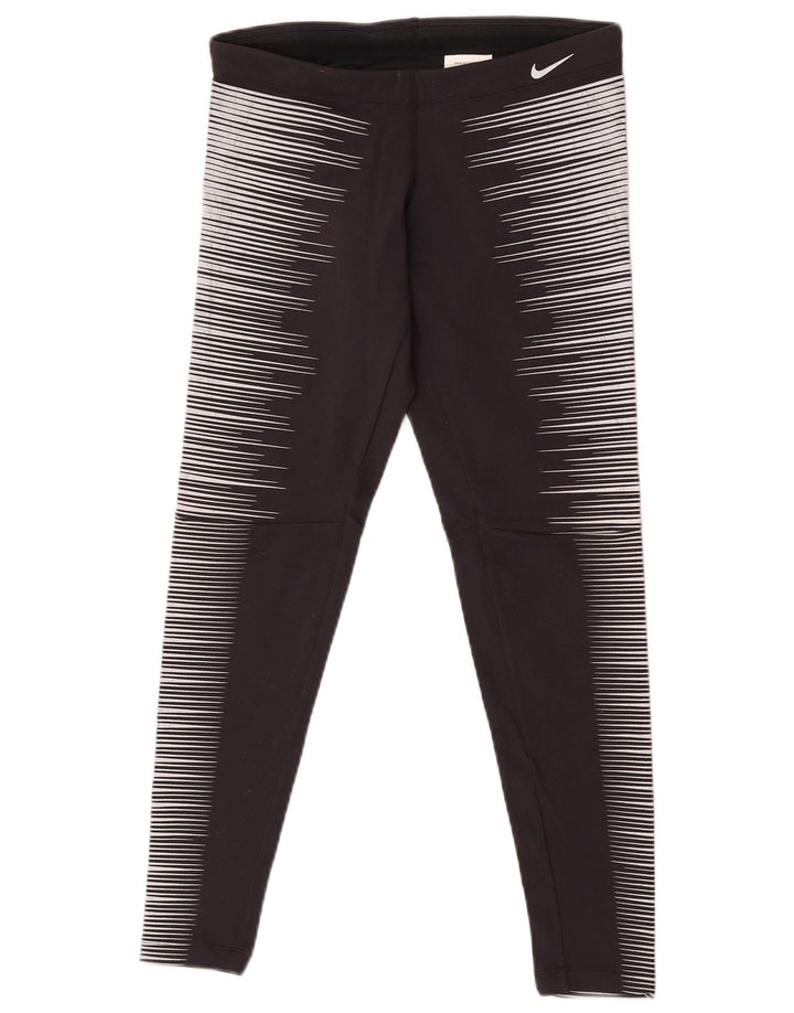 Nike - Leggings Dri Fit para mujer, talla M, nailon negro a rayas