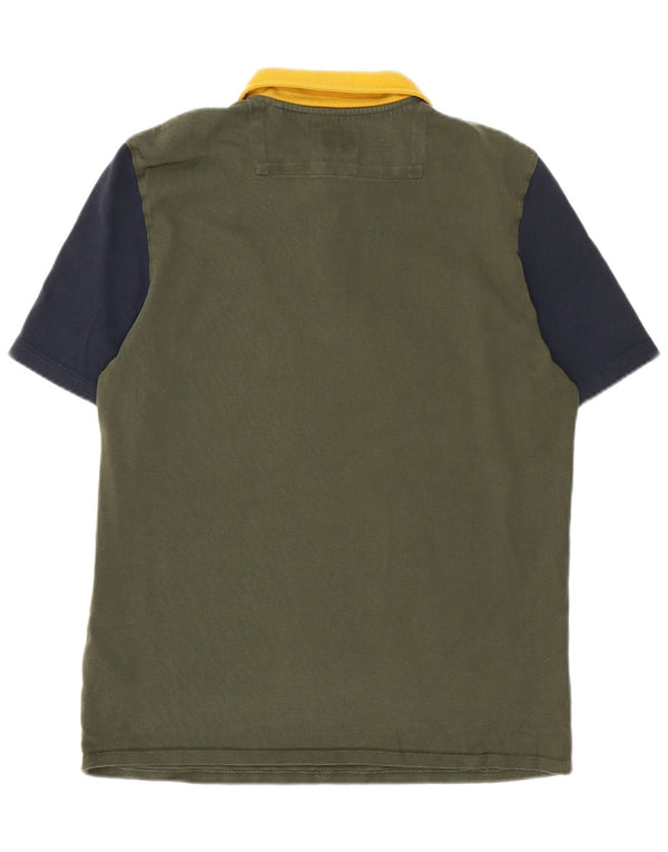 Guess Polo De Rugby De Algodón Color Block Verde Medio Hombre