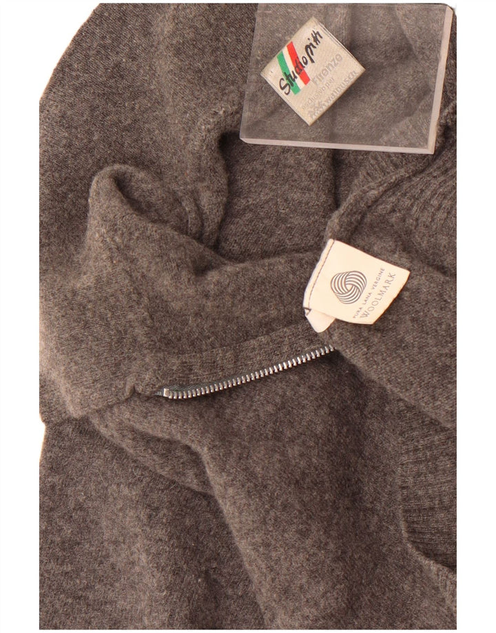 Walbusch Mens Studio Pitti Polo Neck Jumper Sweater 2XL Gris Lana Virgen