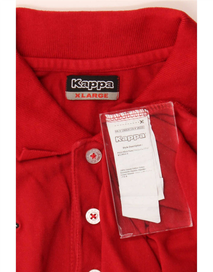 Kappa Polo Hombre XL Algodón Rojo
