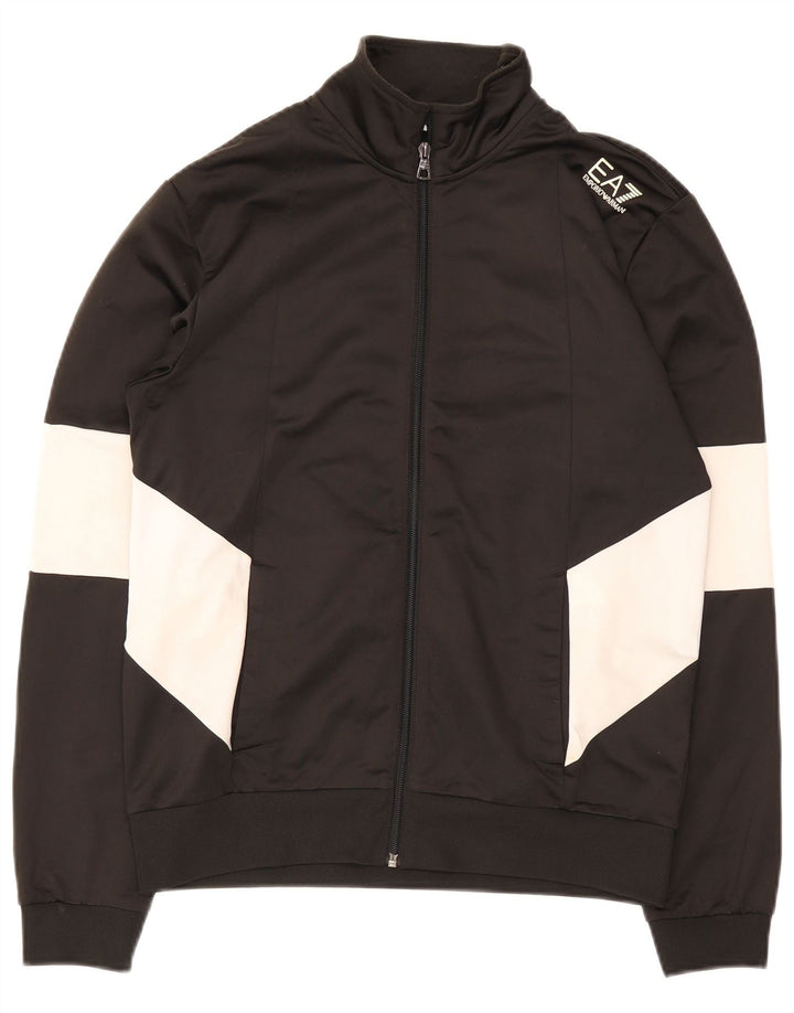 Emporio Armani Hombre Chándal Top Chaqueta Pequeña Poliéster Color Block Negro