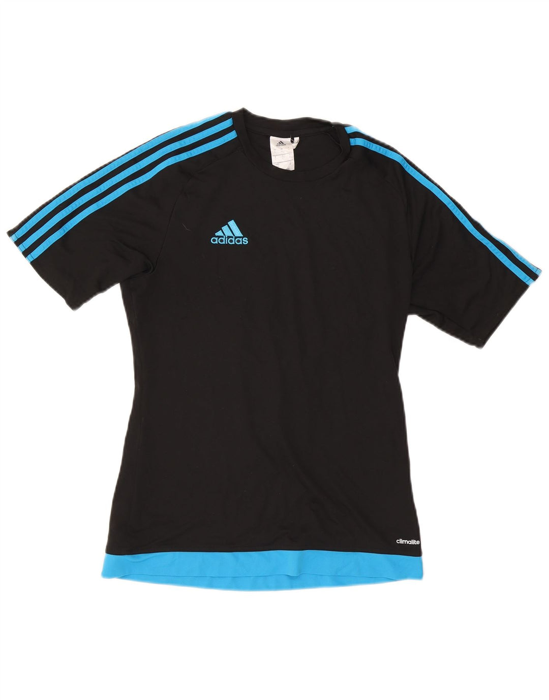 Adidas Hombre Climalite Camiseta Top Pequeño Negro Colorblock Poliéster