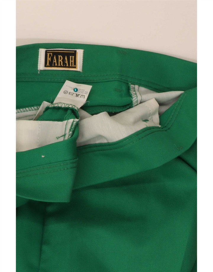 Farah Mujer Pantalones Casuales Rectos W36 L34 Poliéster Verde