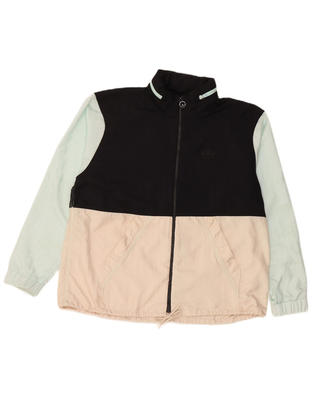 ADIDAS Chaqueta superior de chándal para mujer Reino Unido 12 Mediana Bloque de color multicolor