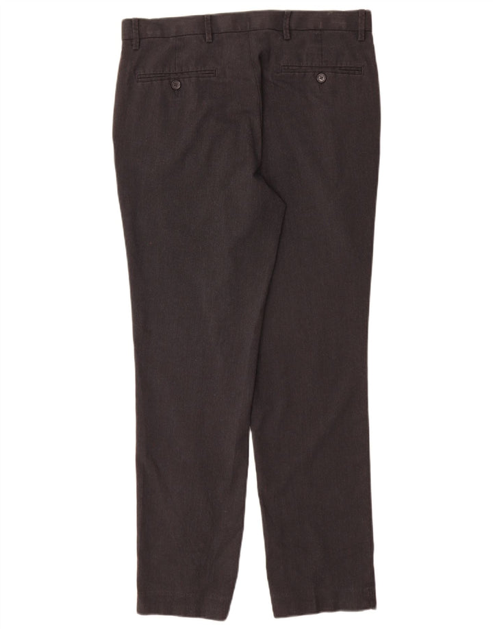 Marks & Spencer Pantalón de traje ajustado para hombre W32 L31 Poliéster gris