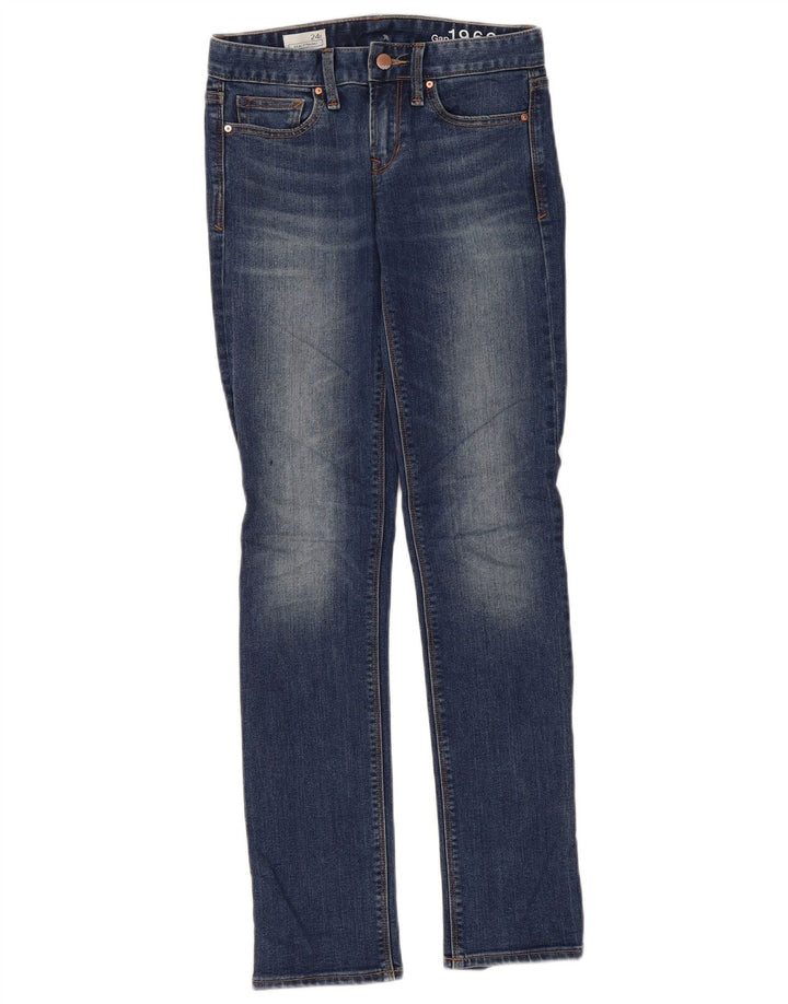 Vaqueros Recto Mujer Gap W24 L31 Algodón Azul